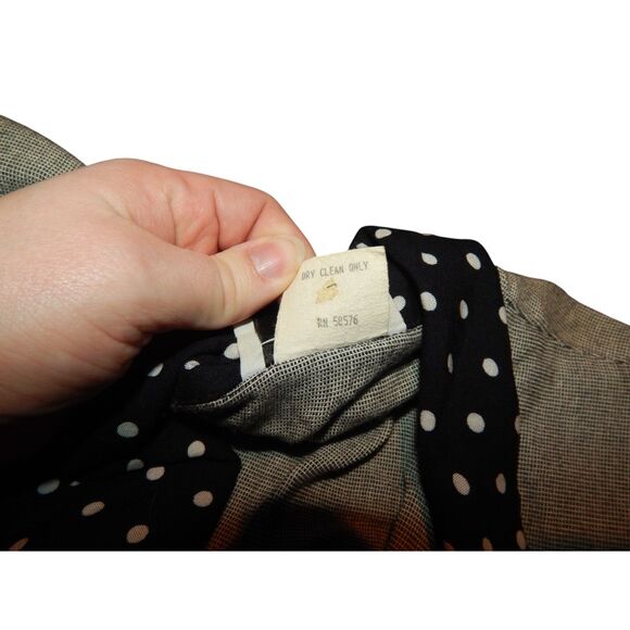 BRITLAND women's size 7 vintage gray black polka dot long thin shorts suit set - Picture 8 of 15